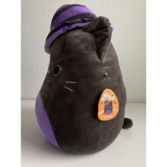 Squishmallow 16” Autumn Black Cat With Halloween Witch Hat Soft Plush NEW 2023 - Picture 2 of 12